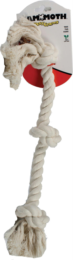 Flossy Chews Cotton 3 Knot Rope Tug Dog Toy