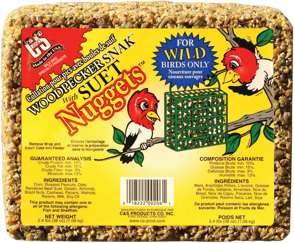 Woodpecker Snak With Peanut Suet Nuggets