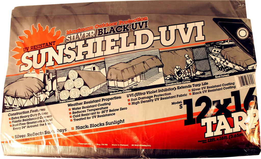 Silver Black Tarp (6oz)