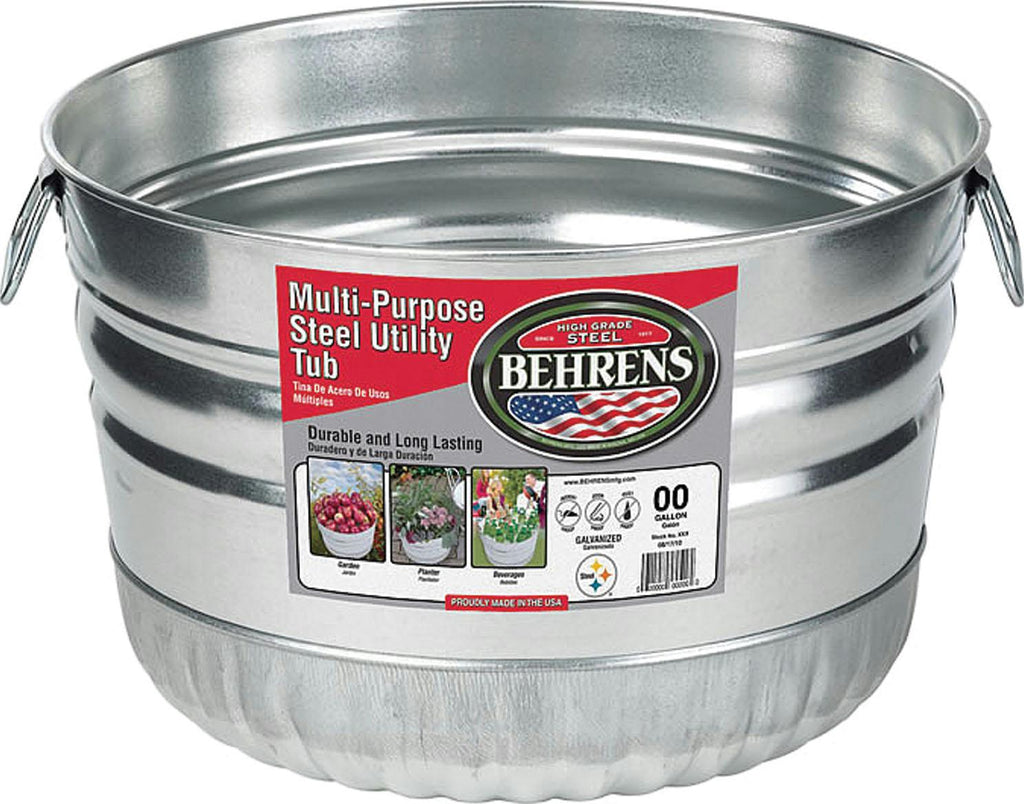 Galvanized Steel Utility Basket Tub