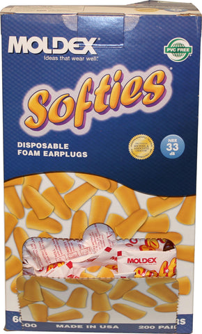 Softies Disposable Foam Earplugs Display