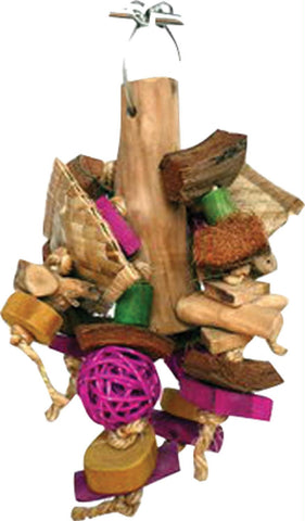 Java Wood Chunky Monster Bird Toy