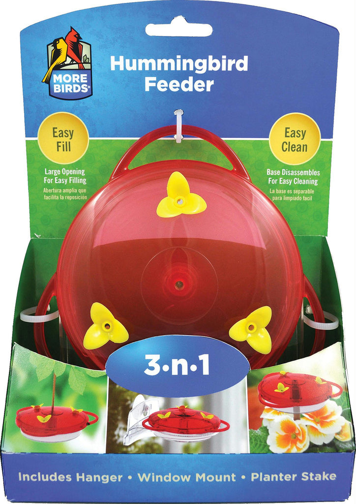 3-n-1 Plastic Hummingbird Feeder