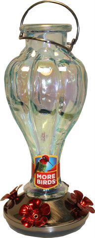 Rainbow Blossom Glass Hummingbird Feeder