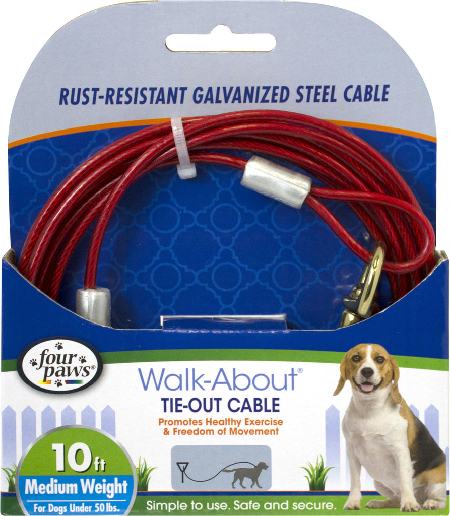 Four Paws Dog Tie Out Cable- Medium Weight
