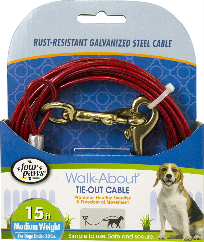 Four Paws Dog Tie Out Cable- Medium Weight