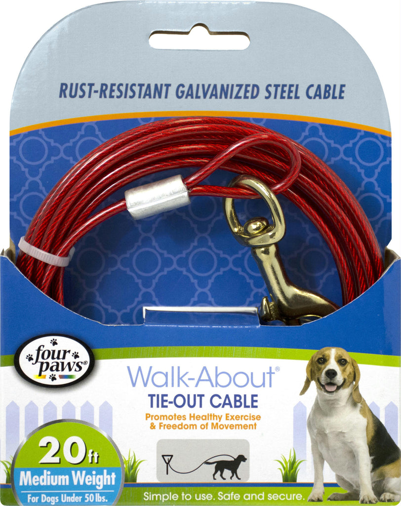Four Paws Dog Tie Out Cable- Medium Weight