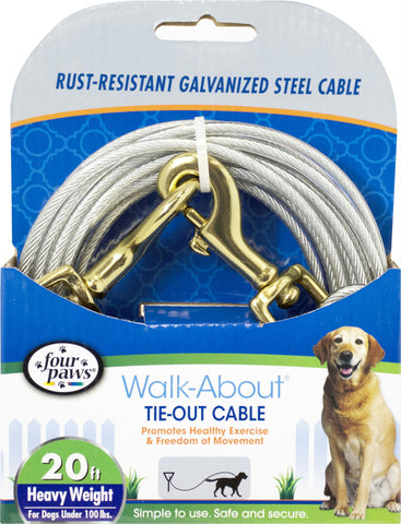 Four Paws Dog Tie Out Cable- Heavyweight