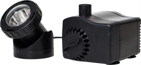 Low Water Auto Shut-off Fountain Pump W- Led Light