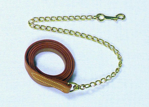 Leather Lead With Chain