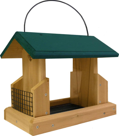 Hopper Feeder Deluxe Cedar With Suet Holders