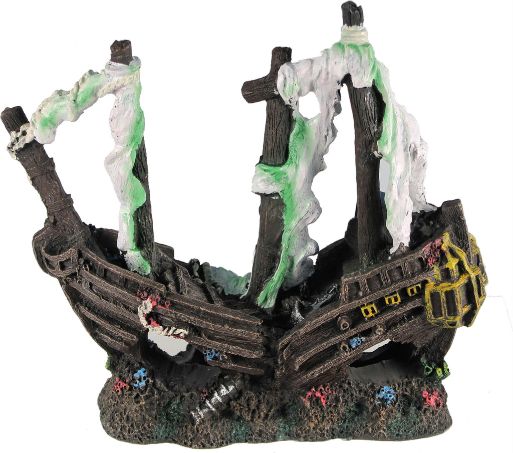 Sunken Pirate Ship With Torn Sails