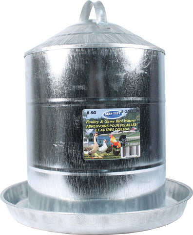 Double Wall Cone Top Galvanized Poultry Fountain