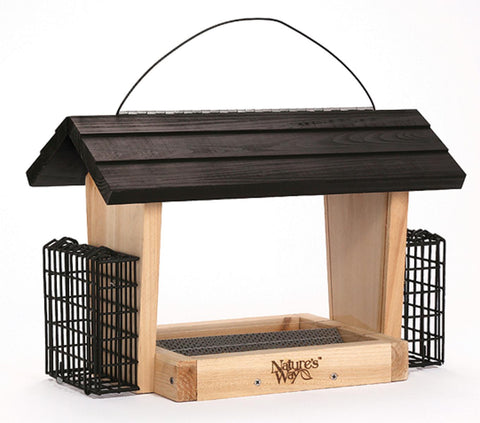 Hopper Feeder With Suet Cages