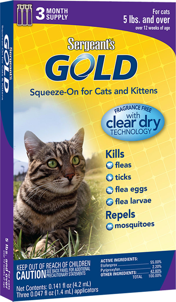 Gold Squeeze-on For Cats