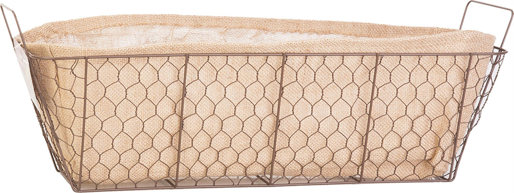 Rustic Window Box With Burlap Liner