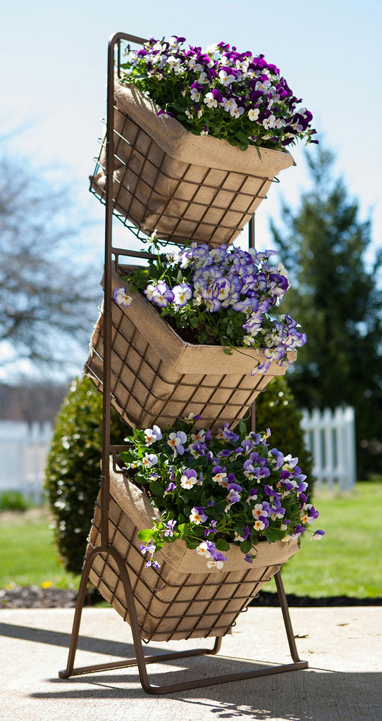 3 Tier Harvest Baskets Planter Stand