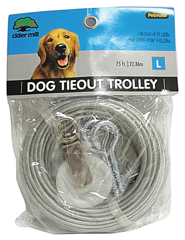 Aspen Pet Dog Tieout With Trolley Wheel