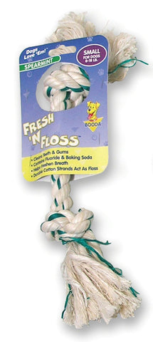 Fresh-n-floss 2-knot Rope Bone Dog Toy