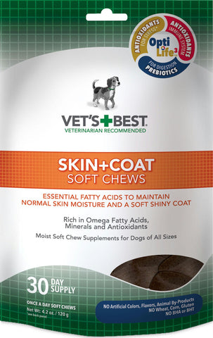 Vets Best Skin & Coat Soft Chew