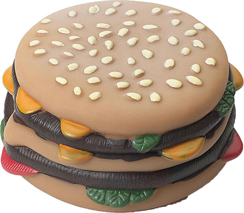 Vinyl Hamburger With Tomato & Pickle Dog Toy