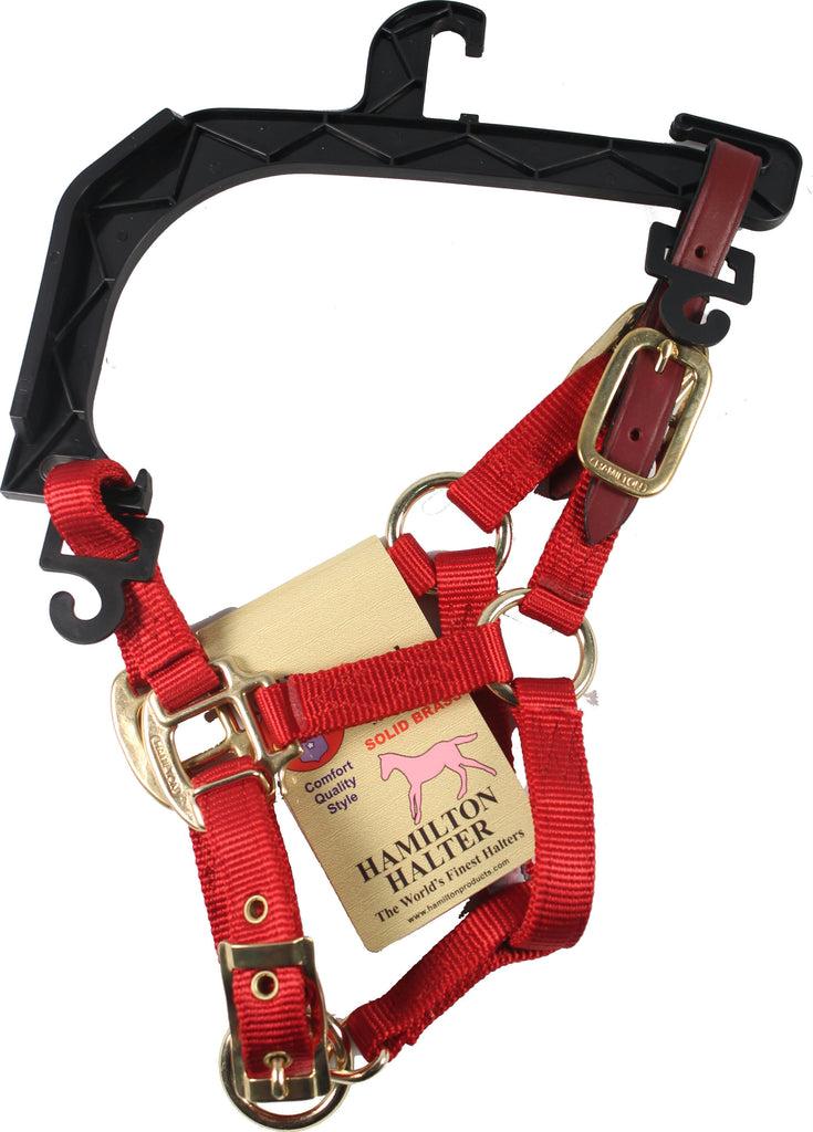 Adjustable Horse Halter With Leather Headpole