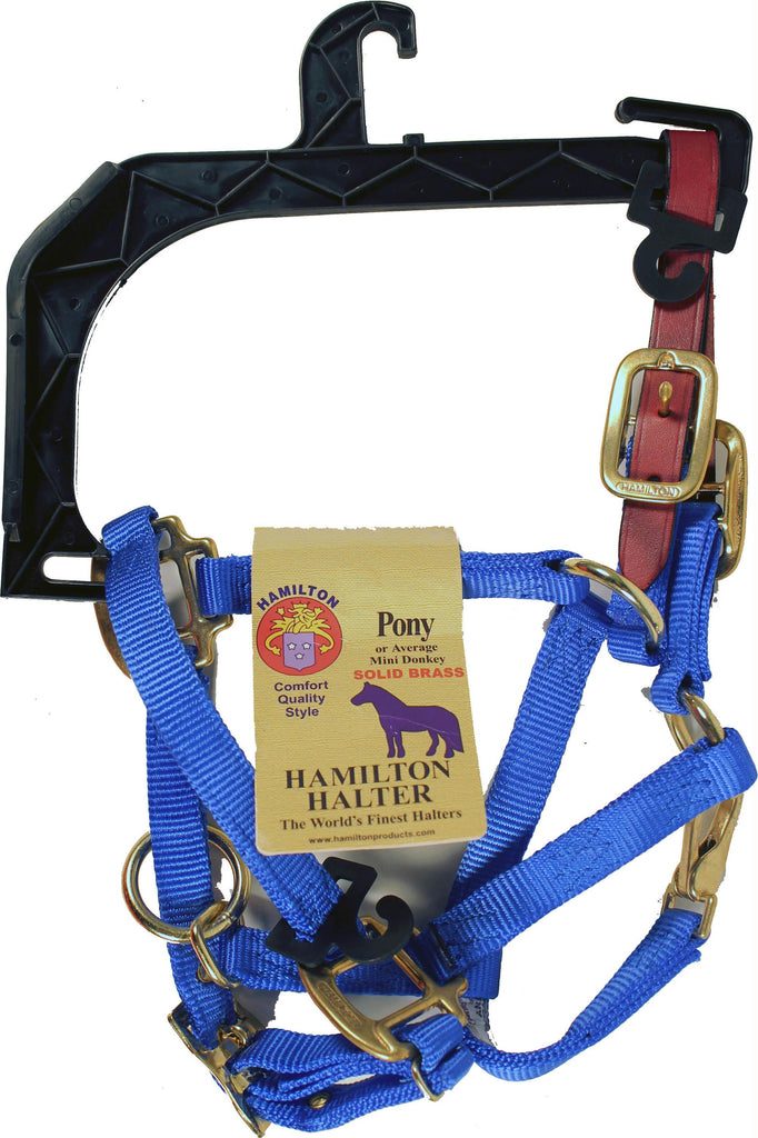 Adjustable Horse Halter With Leather Headpole