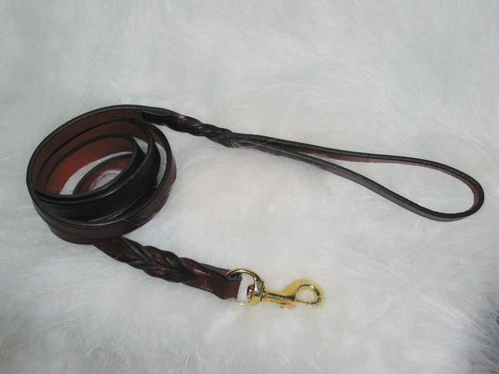 Leather Twisted Lead W-snap