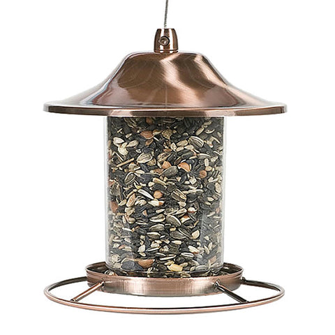 Copper Panorama Bird Feeder