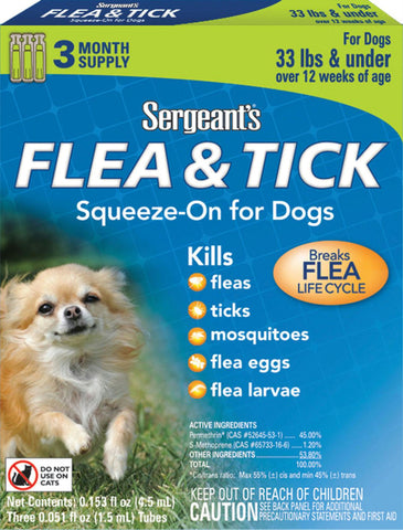 Sergeants Flea & Tick Squeeze-on For Dog