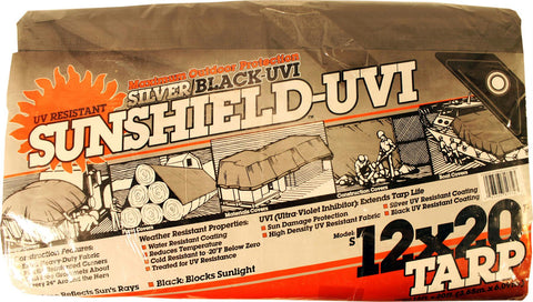 Silver Black Tarp (6oz)