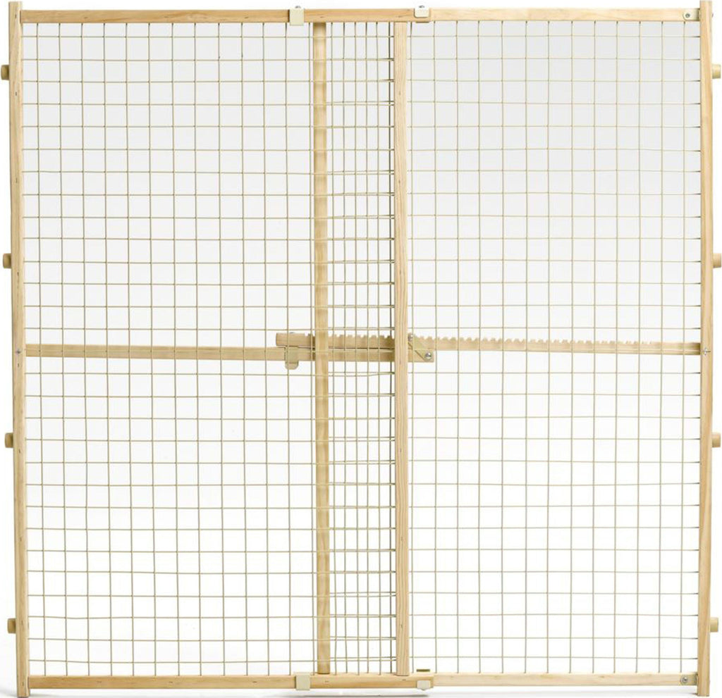 Wood-wire Mesh Pet Gate