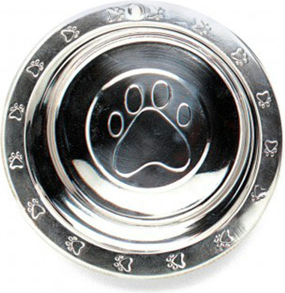 Stainless Steel Embossed Wide Rim Dish