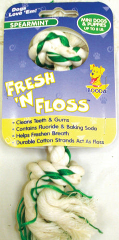 Fresh-n-floss 2-knot Rope Bone Dog Toy