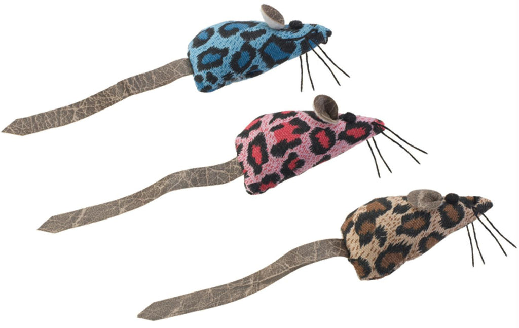 Plush Crazy Spots Mice With Catnip