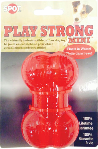 Play Strong Mini Bone Rubber Dog Toy