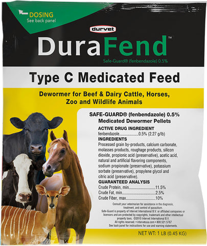 Durafend Type C Medicated Dewormer Feed