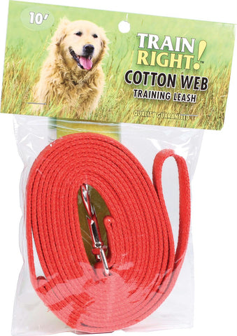 Train Right! Cotton Web Dog Training Leash