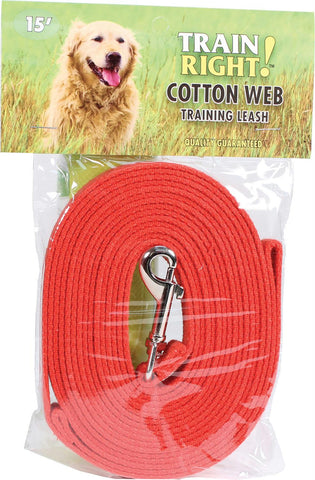 Train Right! Cotton Web Dog Training Leash