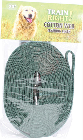 Train Right! Cotton Web Dog Training Leash