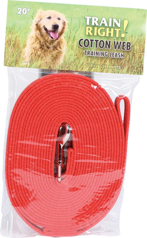 Train Right! Cotton Web Dog Training Leash