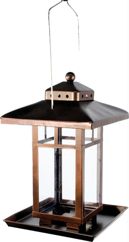 Metal Square Lantern Bird Feeder