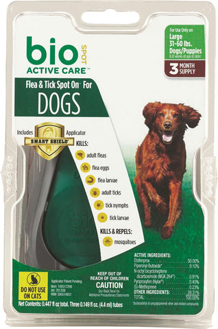 Bio Spot Active Care Flea & Tick Spot On For Dogs