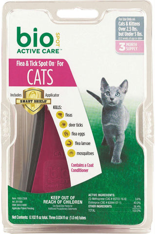 Bio Spot Active Care Flea & Tick Spot For Cats