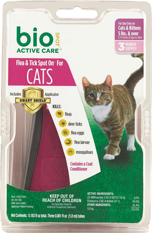 Bio Spot Active Care Flea & Tick Spot For Cats