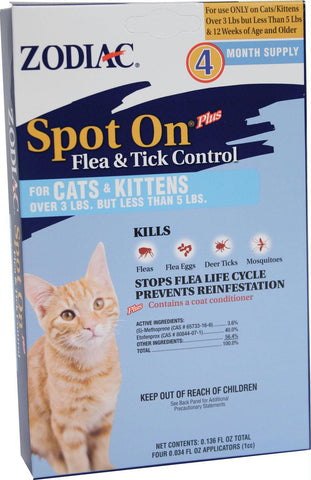 Zodiac Spot On Plus For Cats