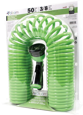 Bloom Self Coiling Hose With Water Nozzle