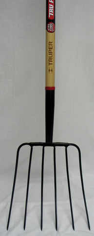 Tru Pro 6 Tine Manure Fork Long Handle